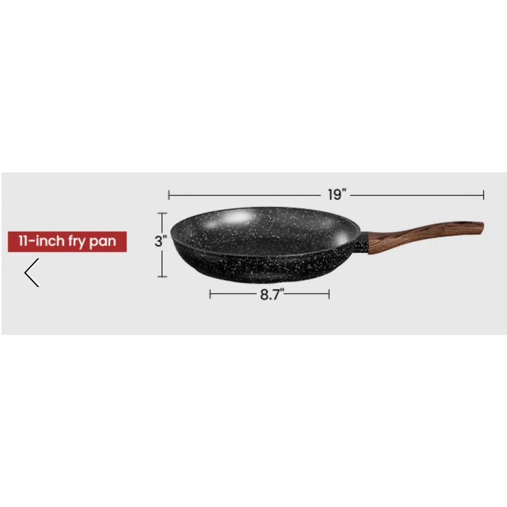 Black Speckled Aluminum Non-Stick 11